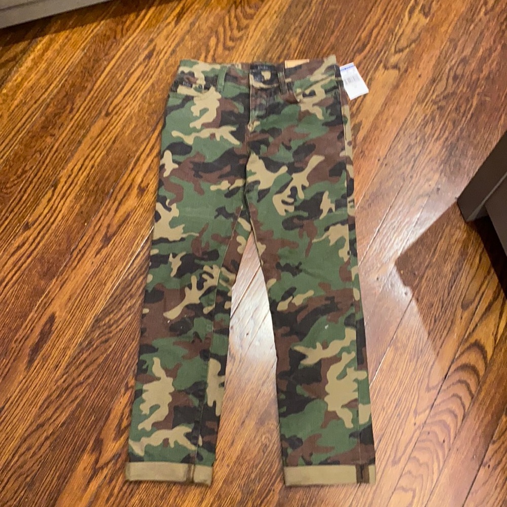 Polo Ralph Lauren Camo girls jeans size 10, cuff at the bottom.. new w tags